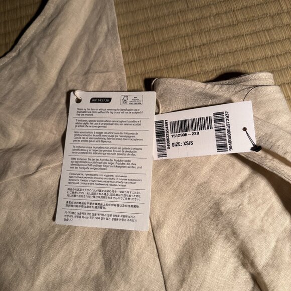 Deiji Studios The Slip Linen Midi Dress in Beige, XS, NWT - Picture 6 of 8